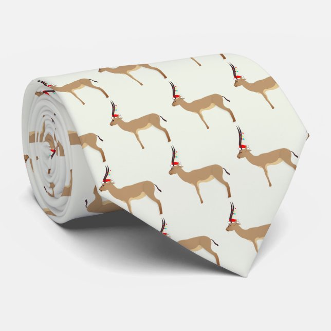 Christmas Springbok Krawatte (Gerollt)