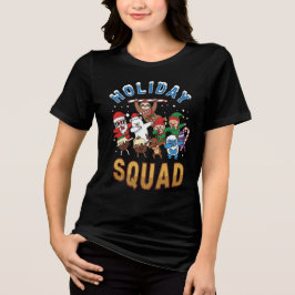 Christmas Squad | Fun Matching Holiday Team Design Tri-Blend Shirt