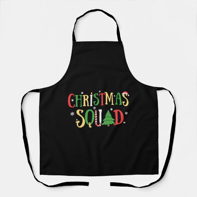Christmas Squad Funny Xmas Tree Schürze (Vorderseite)