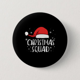 Christmas-Squad Leichtrote Weihnachtsmannmütze Fam Button