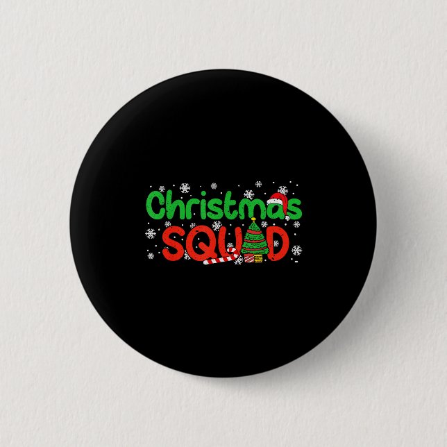 Christmas Squad Santa Dabbing Elf Family Matching  Button (Vorderseite)