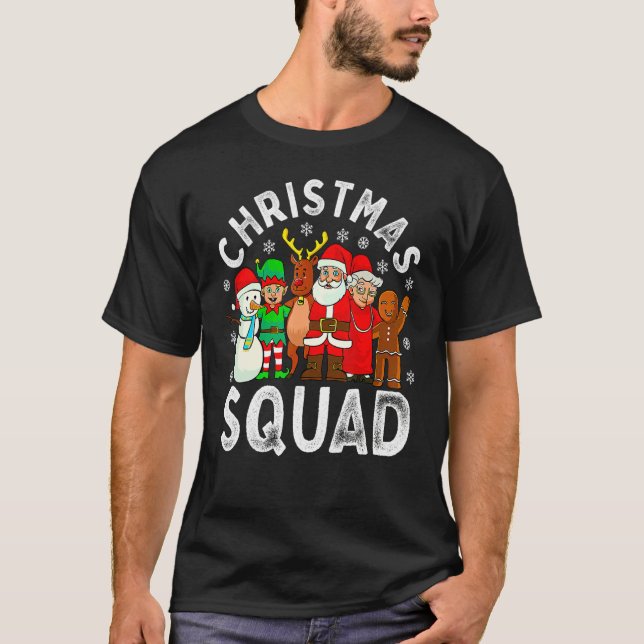 Christmas Squad Santa Family Matching Pajamas Xmas T-Shirt (Vorderseite)