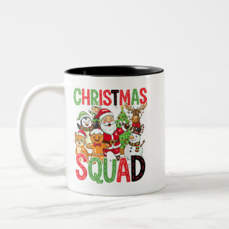 Christmas Squad Santa Family Matching Xmas Zweifarbige Tasse
