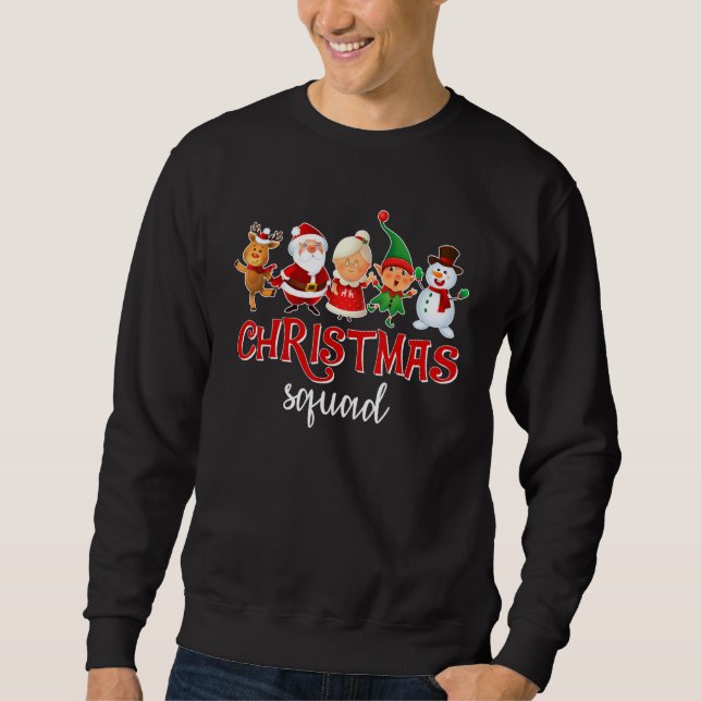 Christmas Squad Santa Reindeer Boys Girls Kids Xma Sweatshirt (Vorderseite)