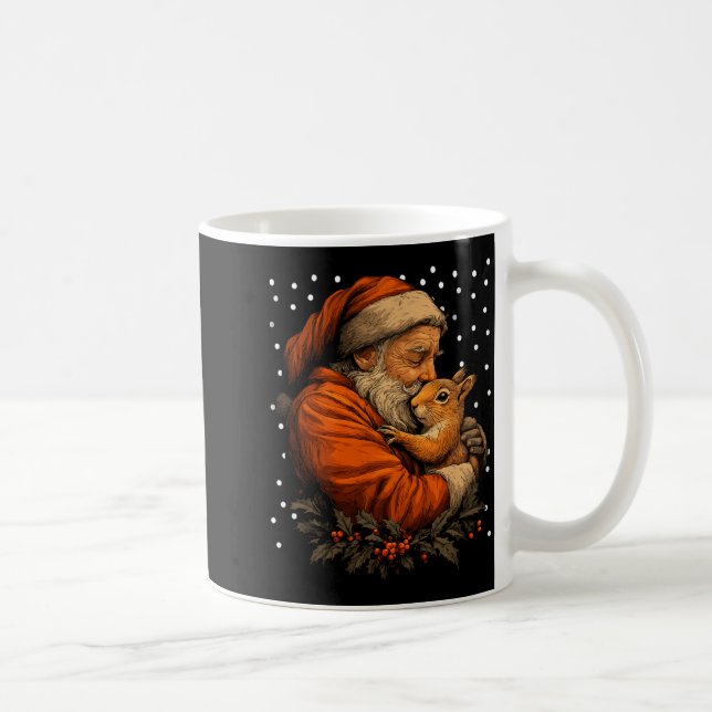 Christmas Squirrel And Santa Claus Forest Animal W Kaffeetasse (Rechts)