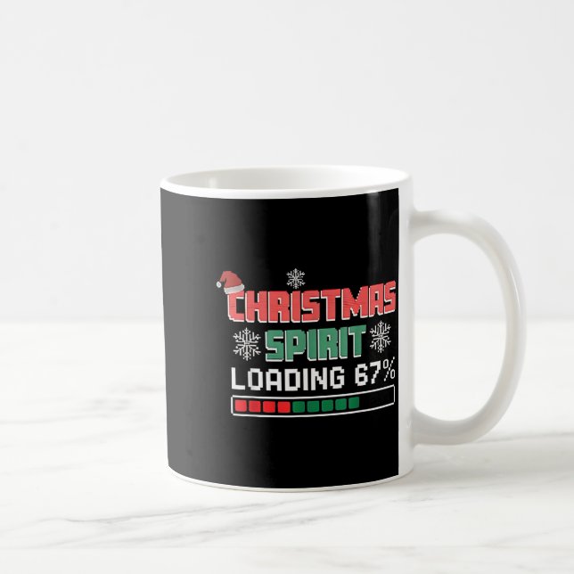 Christmas Srit Loading 67% Funny Six Seven 6 7 Chr Kaffeetasse (Rechts)