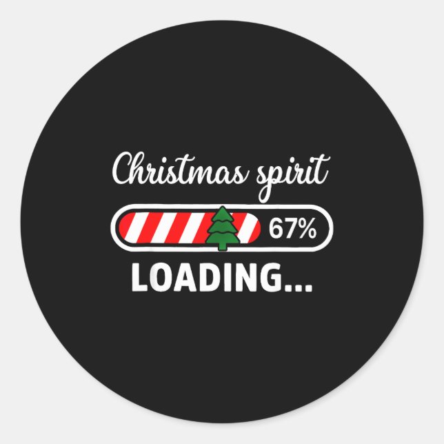 Christmas Srit Loading 67 Meme Boys Kids Gen Z Alp Runder Aufkleber (Vorderseite)