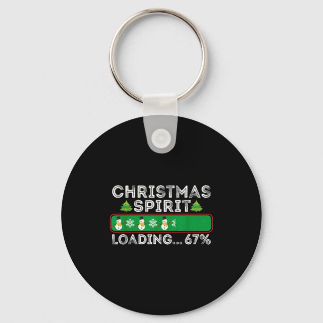 Christmas Srit Loading 67 Six Seven Meme Funny Sno Schlüsselanhänger (Vorderseite)