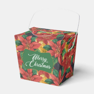 Christmas Star Poinsettia Gefallen-Box Geschenkschachtel