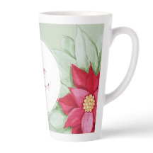 Christmas Star Poinsettia Wasserfarbe Handgemalt