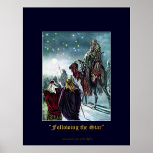 CHRISTMAS STAR Poster vintage traditionnel