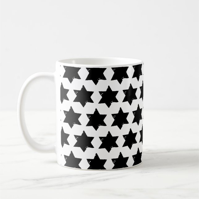 Christmas Star Potato Print Kaffeetasse (Links)