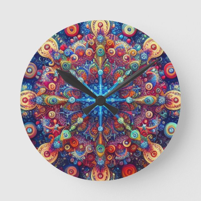 CHRISTMAS STAR RUNDE WANDUHR (Vorderseite)