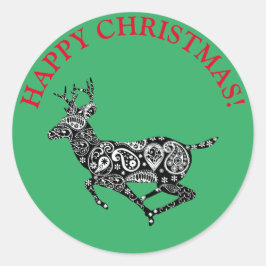 CHRISTMAS STICKER "HAPPY CHRISTMAS"
