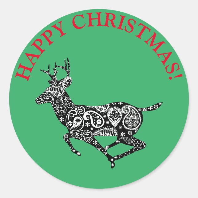CHRISTMAS STICKER "HAPPY CHRISTMAS" (Vorderseite)