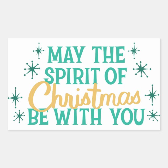 Christmas Sticker - Retro Holiday Lettering (Vorderseite)