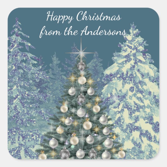 Christmas Stickers - Winter Wonderland Chic Design (Devant)