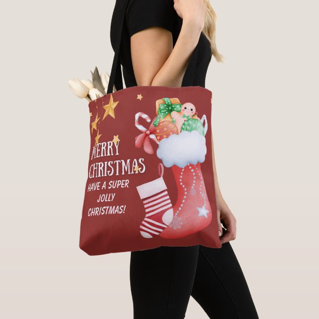 Christmas Stocking Full of Gifts Illustration Tasche (Von Nahem)