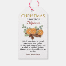 Christmas Stovetop Potpourri Recipe Tag Label Geschenkanhänger
