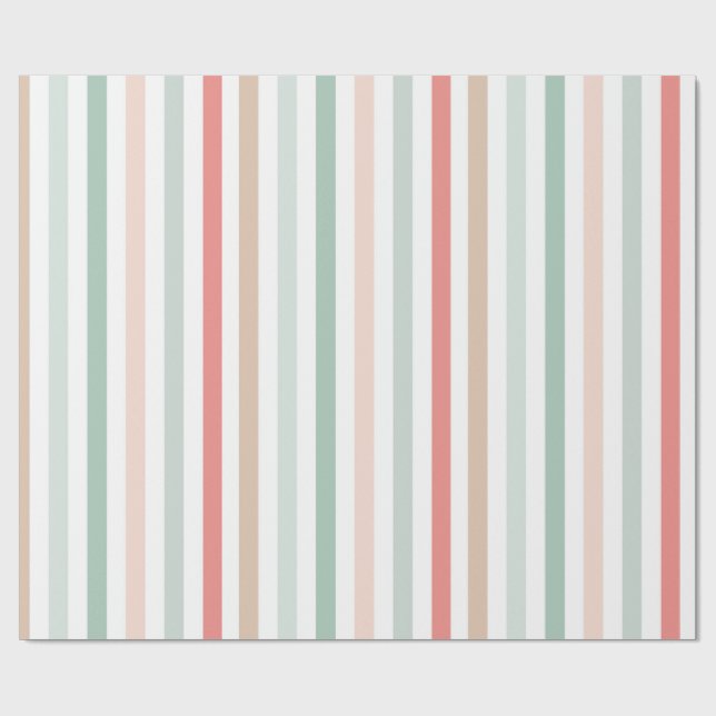 christmas stripes geschenkpapier (Flach)