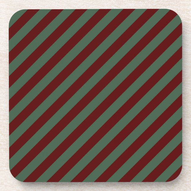 Christmas Stripes Untersetzer (Vorderseite)