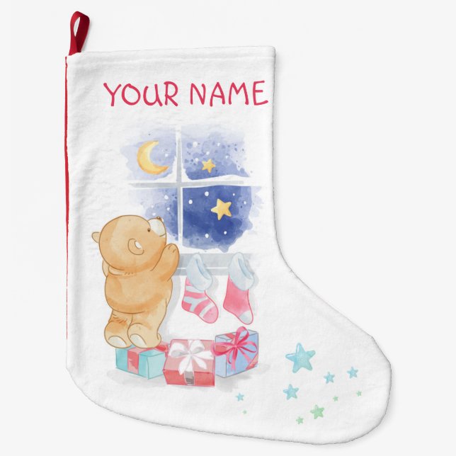CHRISTMAS STRUMPF : BABY BEAR & GIFTS GROßER WEIHNACHTSSTRUMPF (Vorderseite)