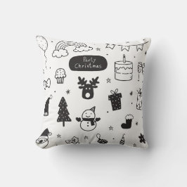 Christmas style black and white  kissen