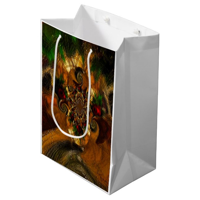 "Christmas Sun Catcher"-Geschenktasche Mittlere Geschenktüte (Vorderseite Schrägansicht)