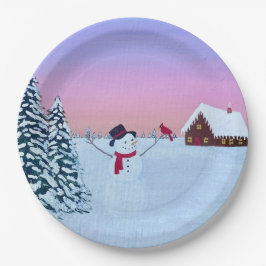 Christmas sunset pappteller