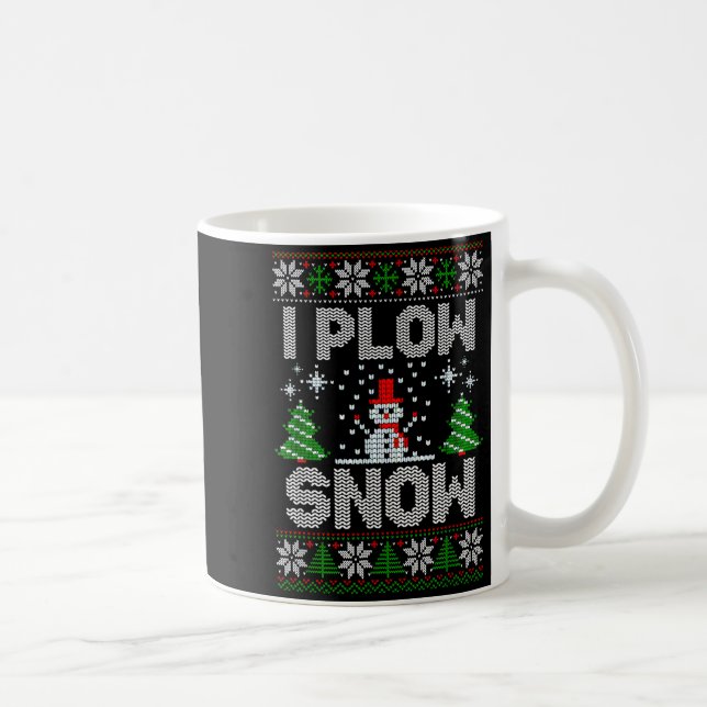 Christmas Sweater I Plow Snow Matching Couples Paj Kaffeetasse (Rechts)