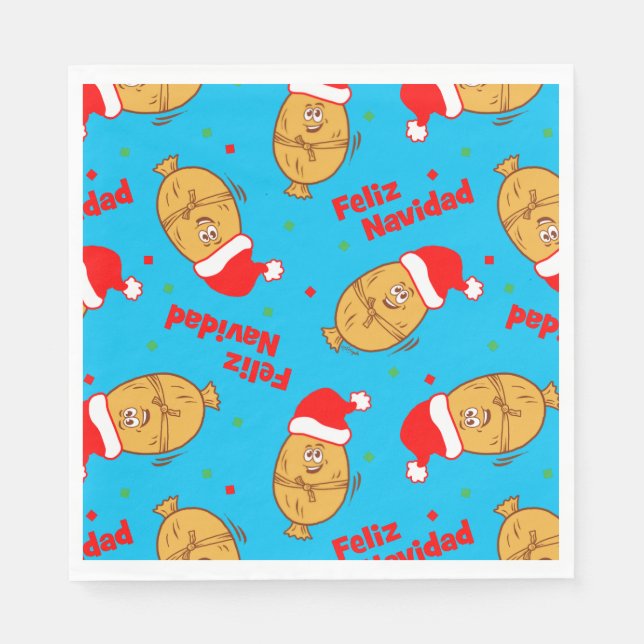 Christmas Tamales Pattern Serviette (Vorderseite)