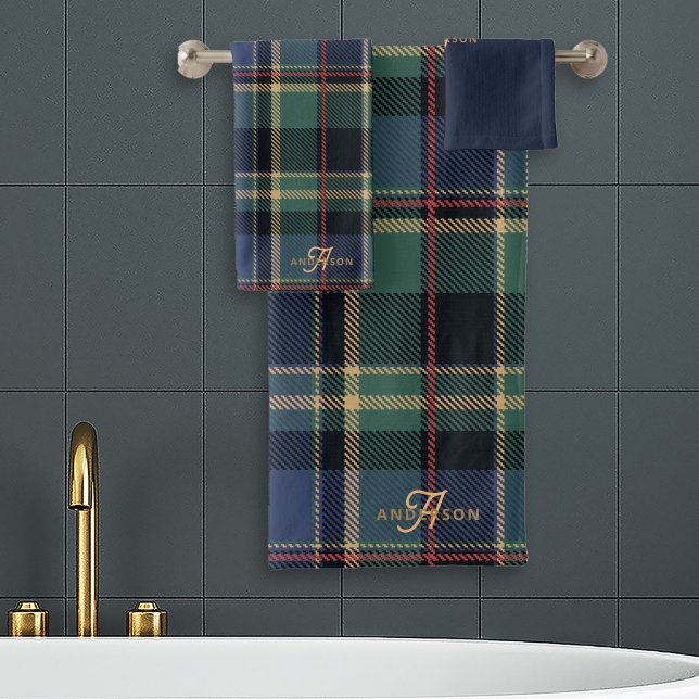 Christmas Tartan Navy Blue Green ID1141B (Créateur téléchargé)
