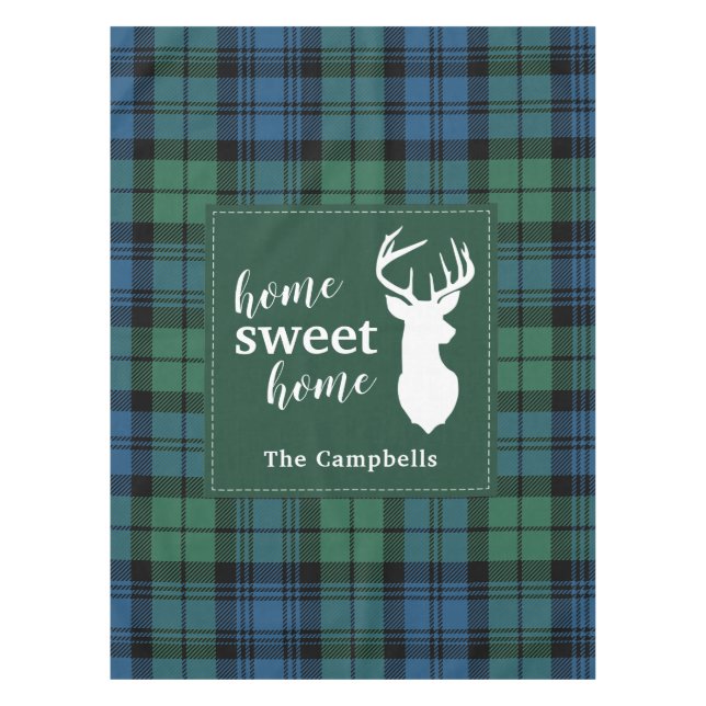Christmas Tartan Sweet Zuhause Clan Campbell Karie Tischdecke (Vorderseite)