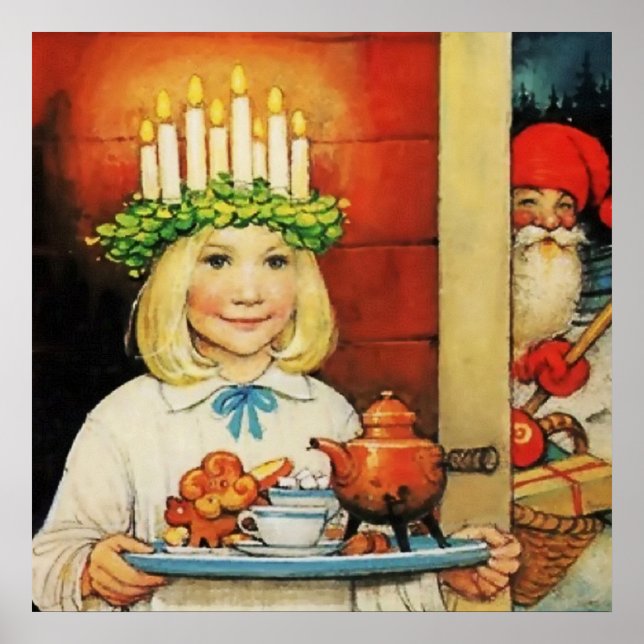 "Christmas Tea" von Jenny Nystrom Poster (Vorne)