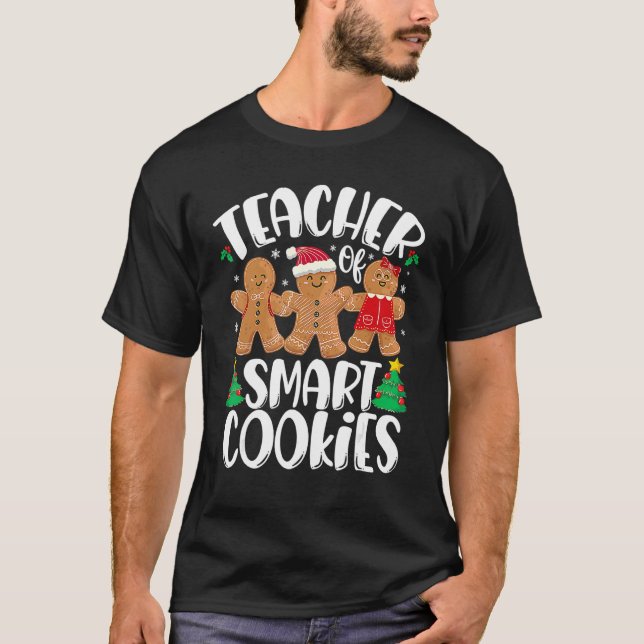 Christmas Teacher Cute Gingerbread Cookies T-Shirt (Vorderseite)
