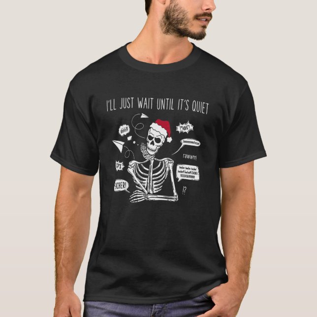 Christmas Teacher Women  Skeleton Teaching Graphic T-Shirt (Vorderseite)