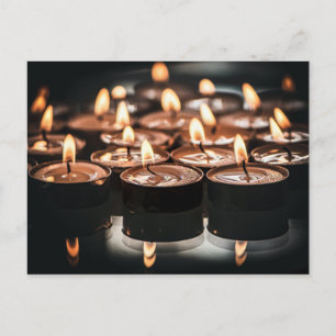 Christmas Tealight Candlelight Postkarte