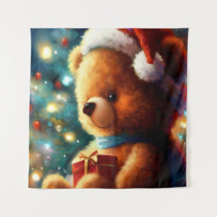 Christmas Teddy Bear 3 Wandteppich