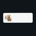 Christmas Teddy Bear Address Labels<br><div class="desc">Weihnachtsbärenaufkleber</div>