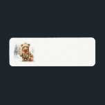 Christmas Teddy Bear Address Labels<br><div class="desc">Weihnachtsbärenaufkleber</div>