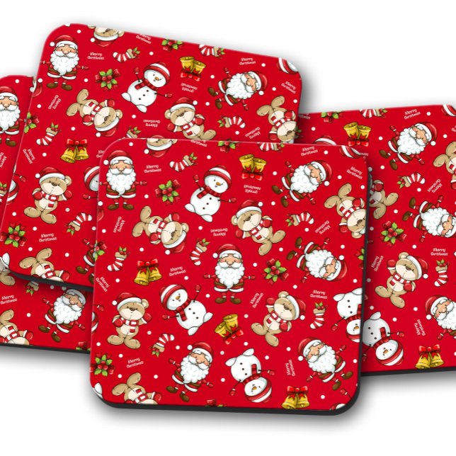 Christmas Teddy Bear | Christmas Cork Untersetzer  (Von Creator hochgeladen)