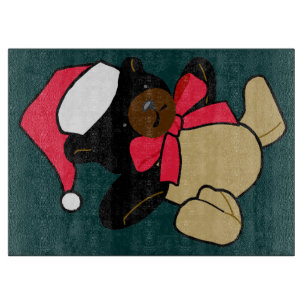 Christmas Teddy Bear Cutting Board Schneidebrett