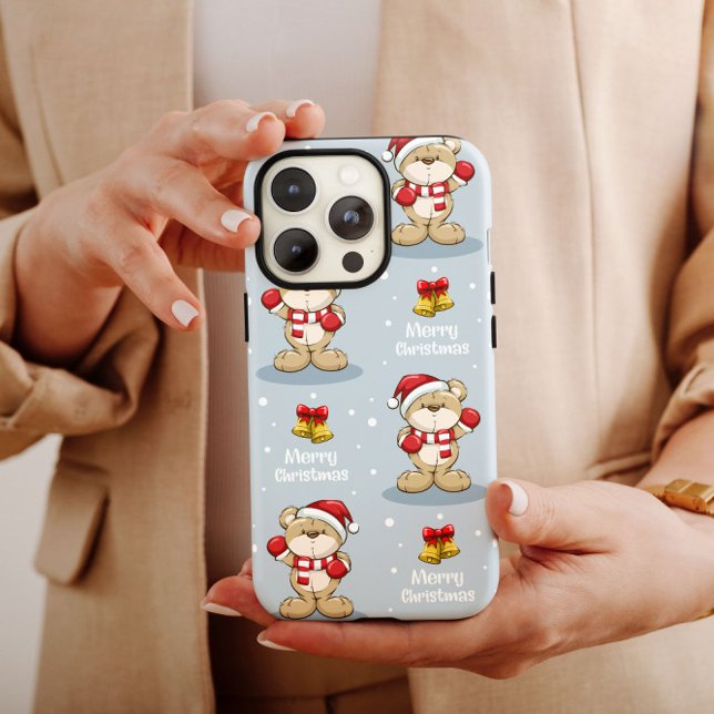 Christmas Teddy Bear Merry iPhone Case Mate (Von Creator hochgeladen)