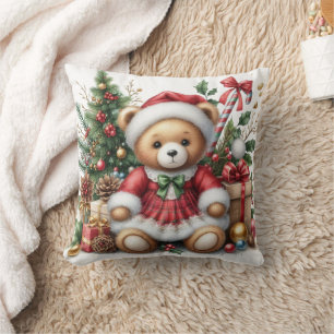 Christmas Teddy Bear Throw Kissen