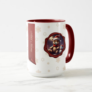 Christmas Teddy Friend Personalisiert Banner White Tasse