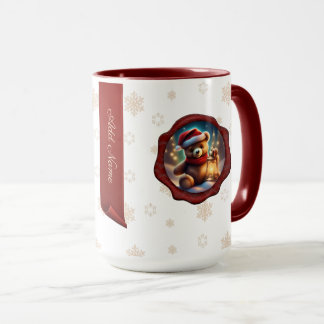 Christmas Teddy Lantern Personalisiert Banner Whit Tasse