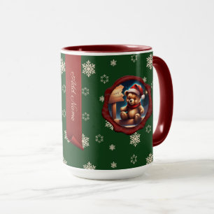 Christmas Teddy Signieren Personalisiertes Banner Tasse