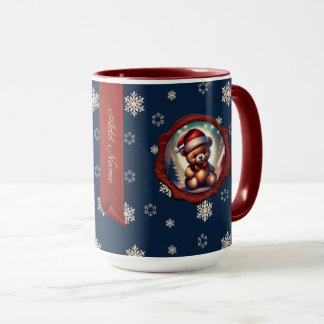 Christmas Teddy Startree Personalisiert Banner Blu Tasse