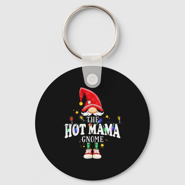 Christmas The Hot Mama Gnome X-mas Matching Pjs  Schlüsselanhänger (Vorderseite)