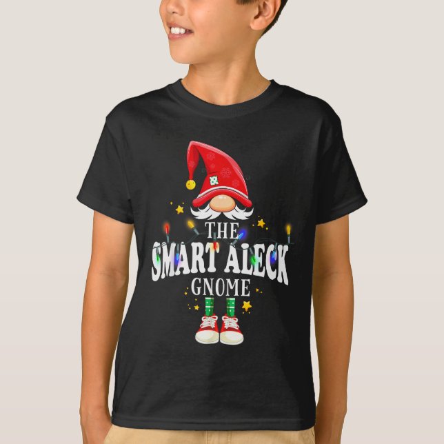 Christmas The Smart Aleck Gnome X-mas Matching Pjs T-Shirt (Vorderseite)